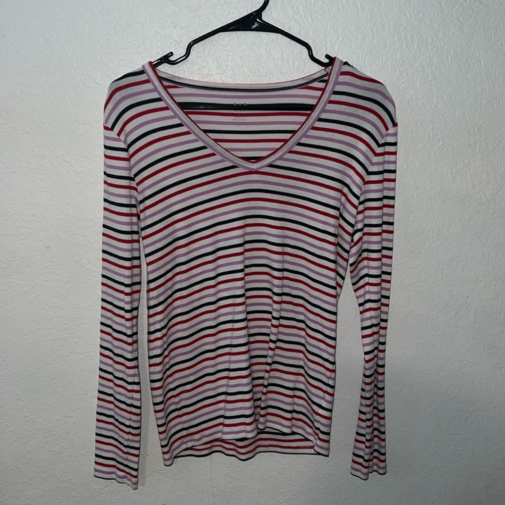 GAP long sleeve shirt. Size L. Multi- stripe.